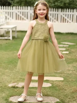 Girl Party Dress Flower Girl Dresses Wedding Kids Social Party Dress Wedding Flower Girl Dress Flower Girl Dresses Sleeveless Flowers