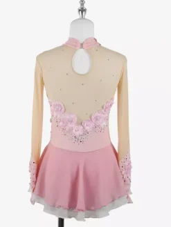 Girls Applique Ice Skating Dance Costumes Simple Generous Women's Figure Skating Competition Dress Gymnastics Leotards
