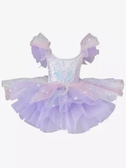 Girls Ballerina Princess Party Costume Kids Sequin Flower Dress