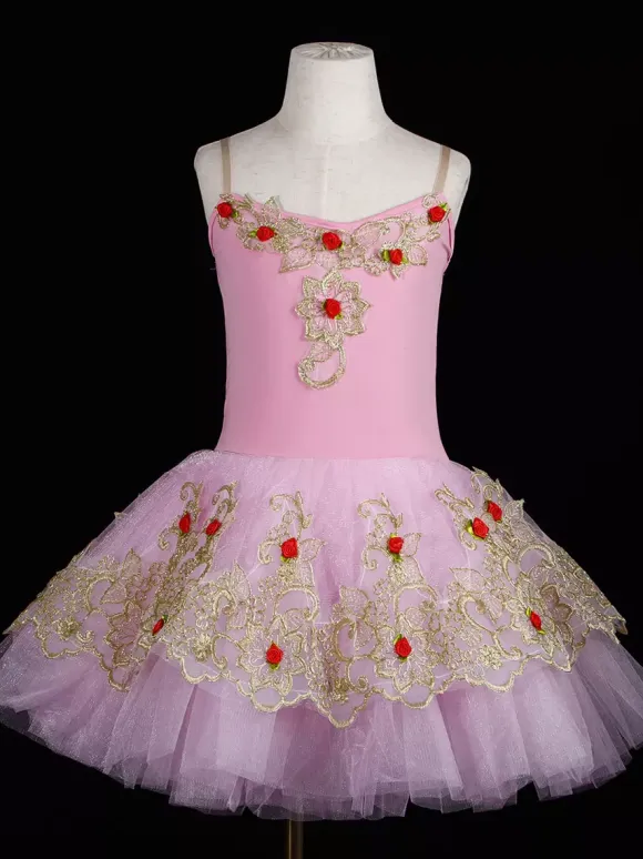 Girls Ballet Skirt Long Dance Dress Performance Costume Ballerina Dress