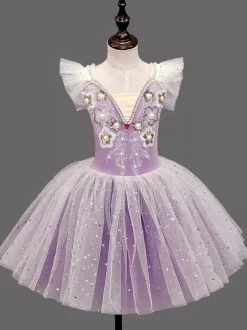 Girls Ballet Tutu Dress Fluffy Tulle Princess Dance Skirt Swan Costume For Recital Performance And Ballet Class