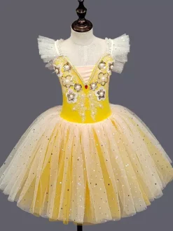 Girls Ballet Tutu Dress Fluffy Tulle Princess Dance Skirt Swan Costume For Recital Performance And Ballet Class
