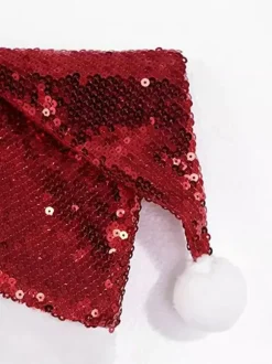 Girl's Christmas Set Red Hat Dress Polyester Christmas Holidays Costumes