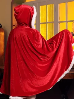 Girl's Christmas Yellow Cloak Polyester Christmas Holidays Costumes