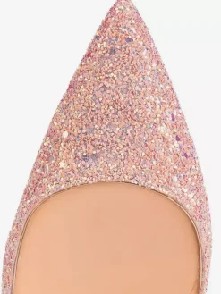 Glitter High Heels Pointed Toe Slip On Party Shoes