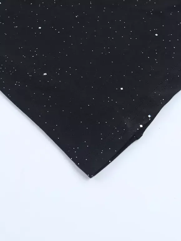 Glitter One Shoulder Maxi Dress For Women - Black Sparkly High Slit Slim Fit Gown - Spring Gala Prom Party Outfits 2026