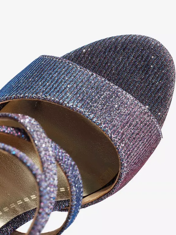 Glitter Sexy Sandals Platform Open Toe Criss Cross High Heel Sandals