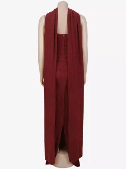 Glitter Tube Maxi Dress For Women - Sexy Backless Long Bodycon Gown With Scarf - Summer Evening Formal 2026