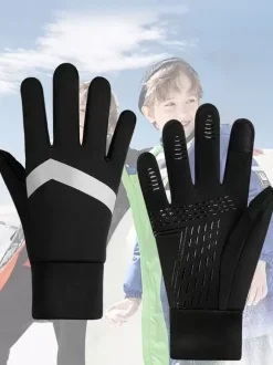 Gloves For Men Color Block Polyester