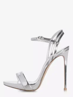 Gold High Heel Sandals Metallic Open Toe High Heel Prom Shoes