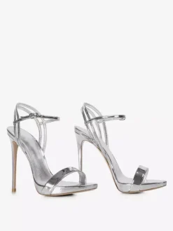 Gold High Heel Sandals Metallic Open Toe High Heel Prom Shoes
