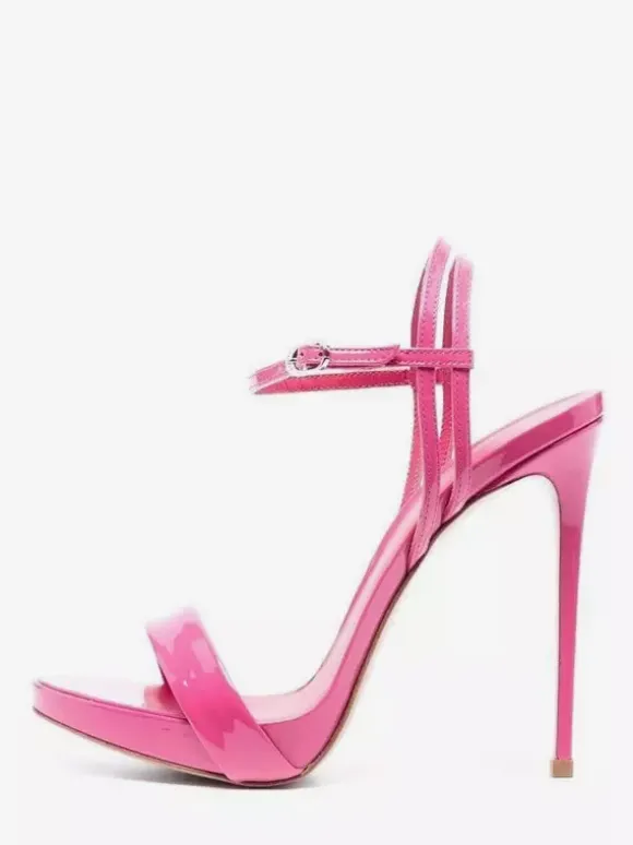 Gold High Heel Sandals Metallic Open Toe High Heel Prom Shoes