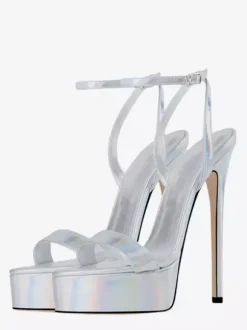 Gold High Heel Sandals Platform Open Toe High Heel Sexy Shoes
