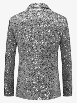 Gold Men's Sequni Retro Performance Costumes Overcoat Retro Costumes For Man