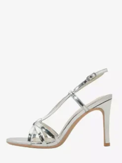Gold High Heel Sandals Women's Open Toe Strappy Party Shoes