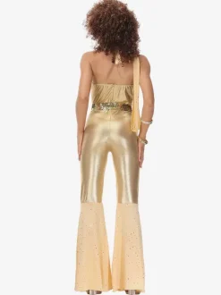 Gold 90's Retro Tudor Dress Costumes Hip Pop Jumpsuit Costume Outfits