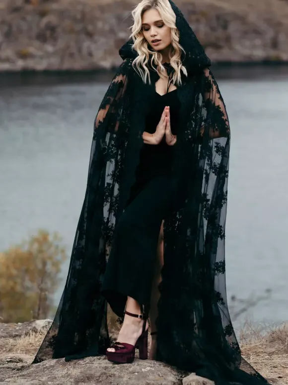 Gothic Black Wedding Dresses Sheath Sleeveless Split Front Ankle-Length Gothic Bridal Dress Free Customization