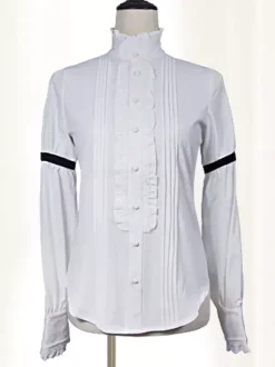 Gothic Lolita Blouses Ruffles Long Sleeves Blouse Lolita Top White Lolita Shirt