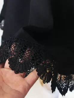 Gothic Lolita Accessories Black+White Lace Ruffles Headwear Miscellaneous