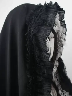 Gothic Lolita Accessories Black+White Lace Ruffles Headwear Miscellaneous