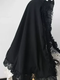 Gothic Lolita Accessories Black+White Lace Ruffles Headwear Miscellaneous