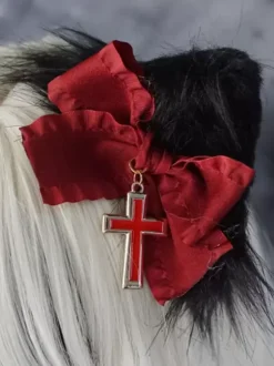 Gothic Lolita Accessories Black Cross Bow Accessory Miscellaneous