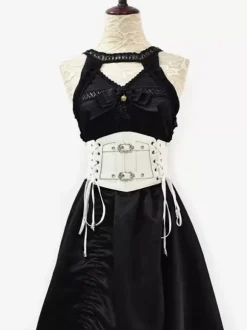 Gothic Lolita Accessories White Metal Details Lace up Grommets Miscellaneous