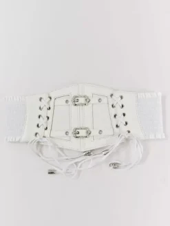 Gothic Lolita Accessories White Metal Details Lace up Grommets Miscellaneous