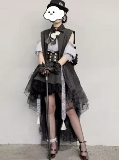 Gothic Lolita Accessories Black Lace Polyester Jacquard Miscellaneous
