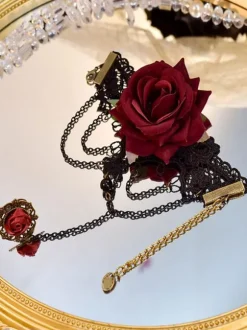Gothic Lolita Accessories Black Rose Chains Polyester Accessory Miscellaneous