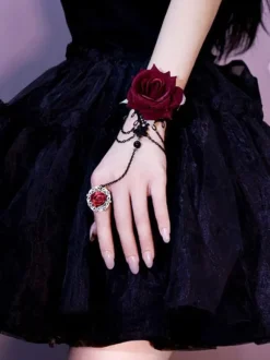 Gothic Lolita Accessories Black Rose Chains Polyester Accessory Miscellaneous