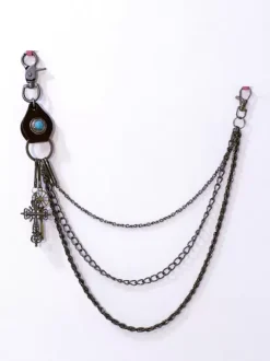 Gothic Lolita Accessories Black Grommets Chains Sash Miscellaneous