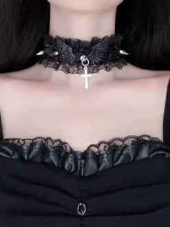 Gothic Lolita Accessories Black Lace Choker Polyester Miscellaneous