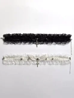 Gothic Lolita Accessories Black Lace Choker Polyester Miscellaneous