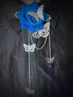 Gothic Lolita Accessories Red Chains Flowers Accessory Metal Miscellaneous