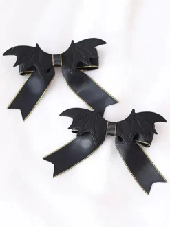 Gothic Lolita Blacks Bows Bow Polyester Fiber Miscellaneous Lolita Accessorie