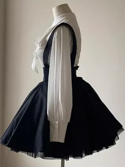 Gothic Lolita Blouses Lolita Top Ruffles Long Sleeves Blouse White Lolita Shirt