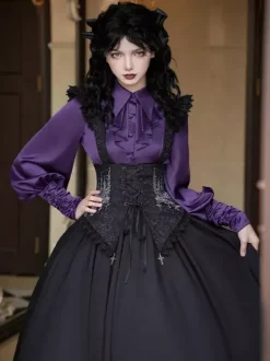 Gothic Lolita Blouses Ruffles Long Sleeves Lolita Top Blouse White Lolita Shirt