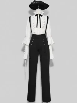 Gothic Lolita Blouses Ruffles Bows Long Sleeves Lolita Top Blouse White Lolita Shirt