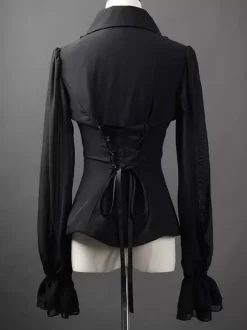 Gothic Lolita Blouses White Long Sleeves Lolita Top Ruffles Lolita Shirt