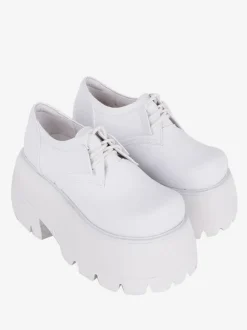 Gothic Lolita Boots Black PU Round Toe PU Leather Lolita Footwear