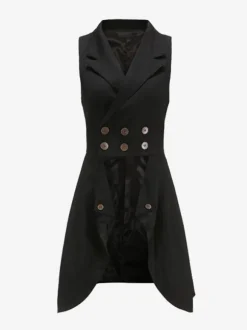 Gothic Lolita Coats Black Overcoat Polyester Summer Lolita Outwears