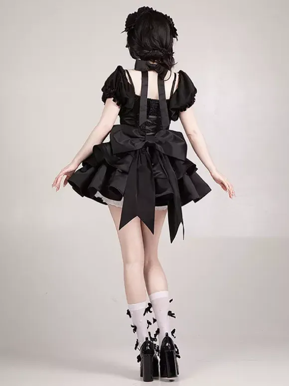 Gothic Lolita Dresses Bows Ruffles Red Dresses