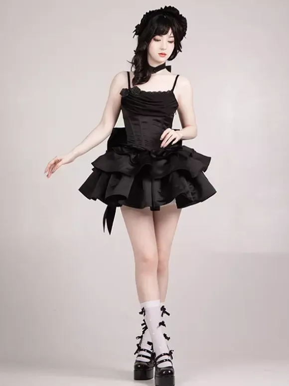 Gothic Lolita Dresses Bows Ruffles Red Dresses