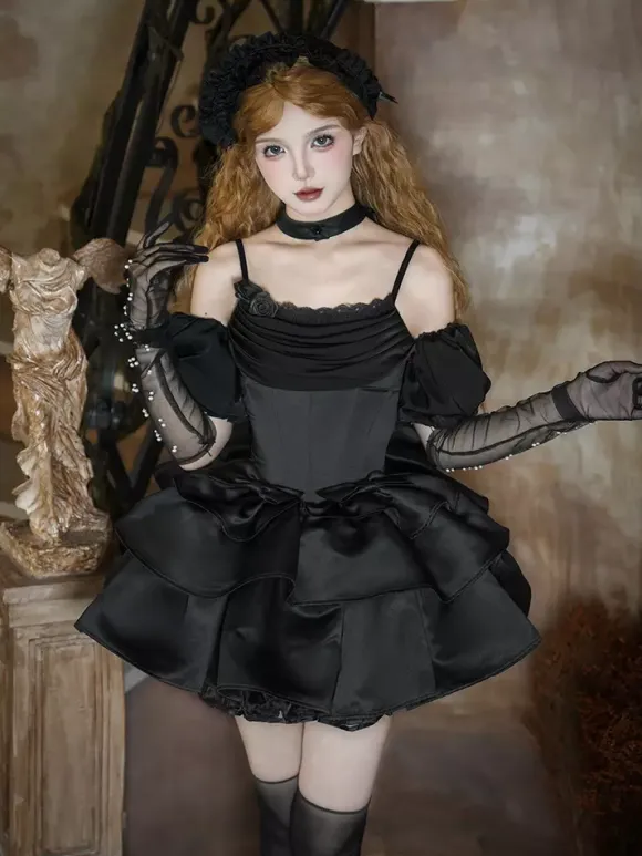 Gothic Lolita Dresses Bows Ruffles Red Dresses
