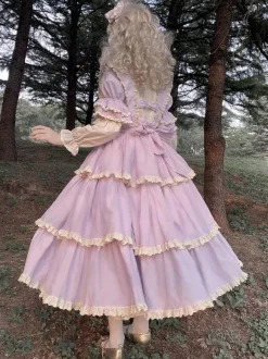 Gothic Lolita Dresses Bows Ruffles Purple Purple