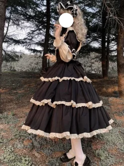 Gothic Lolita Dresses Bows Ruffles Purple Purple