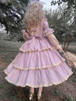 Gothic Lolita Dresses Bows Ruffles Purple Purple