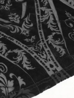 Gothic Lolita Dresses Floral Print Black Black