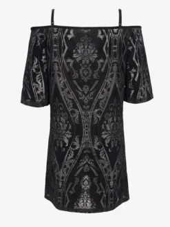 Gothic Lolita Dresses Floral Print Black Black